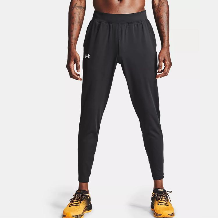 Under Armour Logo Print Joggers Men Bottoms Black 1356178-001