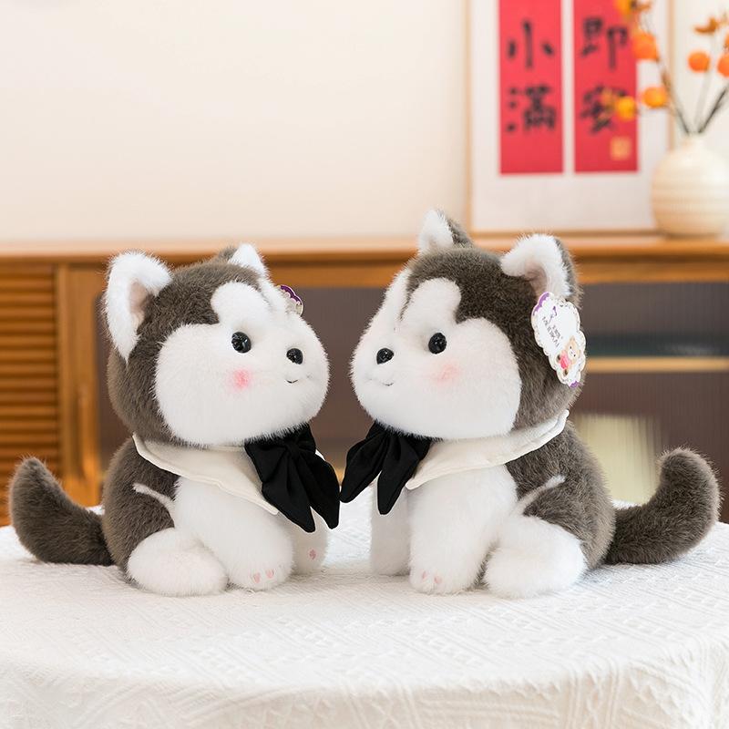 Cute Husky Doll Puppy Plush Toy Children Sleeping Rag Doll Dog Doll Girl Birthday Gift