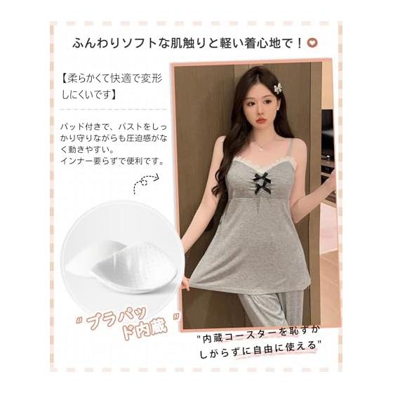 [PHOLEY] 3-piece Women's Pajama Set with Lace, Nightwear, Cardigan Included, Cute, Comfortable, Loungewear, Suitable for Spring, Summer, and Autumn