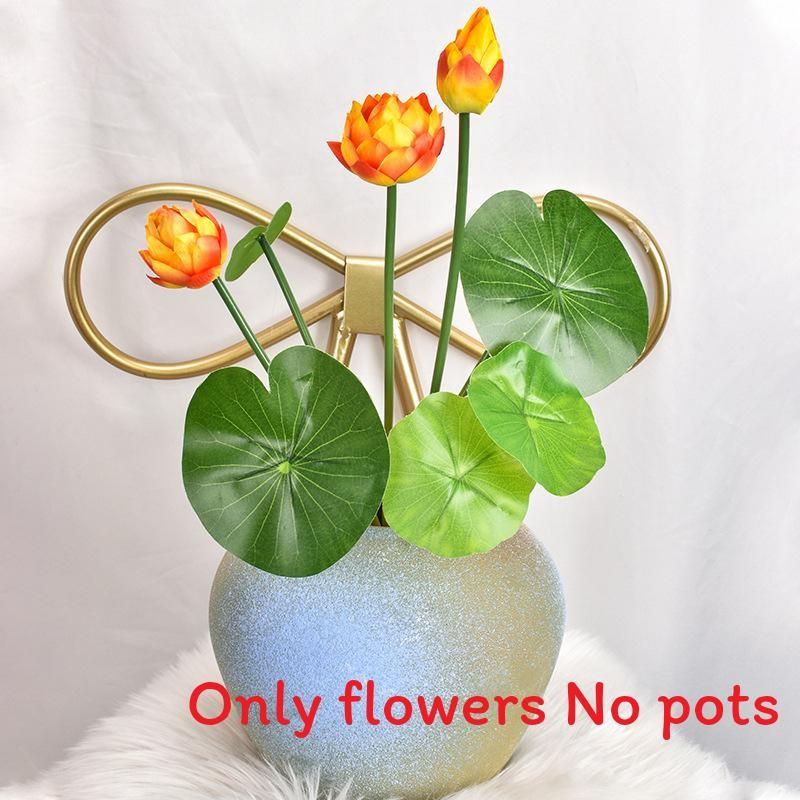 Lotus Simulated Leaves Artificial Flowers Ornament For Home Decoration Hotel