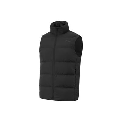 Li Ning Série Fitness Colete Acolchoado com Gola Alta e Costura de Logotipo Masculino AMRV037-3