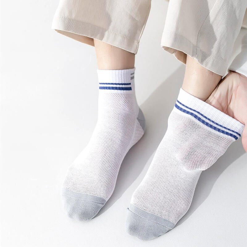 Haruyang Men s 360 Mesh Socks (6 sets) 6 sets of 1 pair of each color