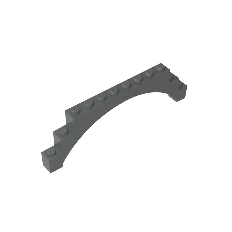 

10pcs MOC compatible building block parts 14707 18838-6108 1x12x3 arched brick DIY children s toy gift 10pcs темно-серого