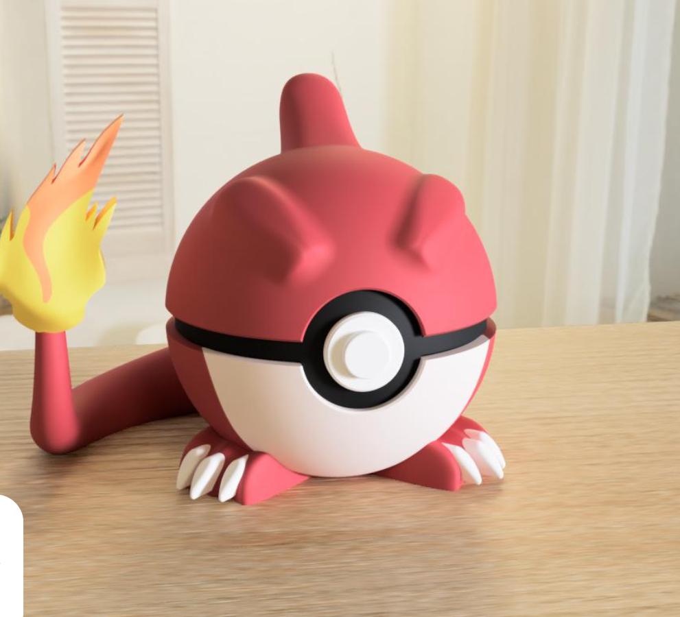 Poké Ball Pokemon Form Sphere Figures Model Statue Desktop Ornament 3d Printed Model Trendy Toy Surprise Gift Collectible