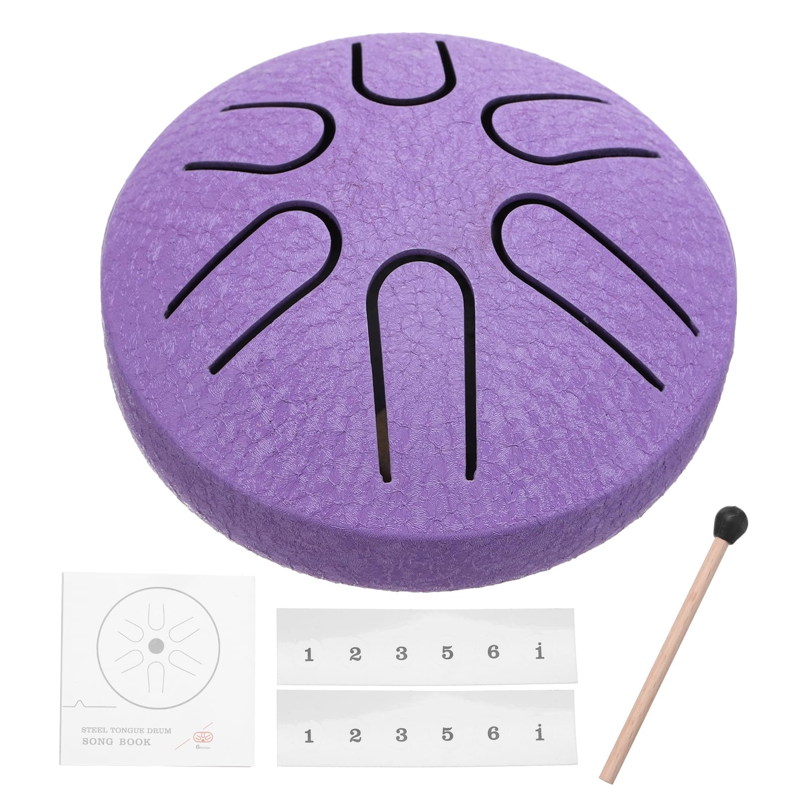 

uxcell Steel Tongue Drum, 3 6-Note Mini Steel Hand Drum with Drum Mallets and Sheet Music, Worry-Free for Yoga, Meditation, and Camping (Purple)