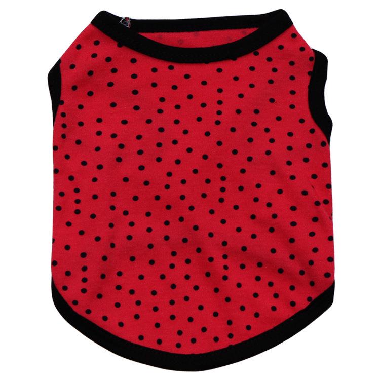 Pet Vest: Candy Color Polka Dot Terry Cloth for Small Dogs and Cats - Spring/Summer Wear