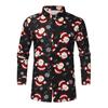 Men Casual Snowflakes Christmas Deer Printed Christmas Shirt Top Blouse