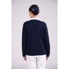 Women's V-Neck Thickened Wool Blend Knit Cardigan for Nurses