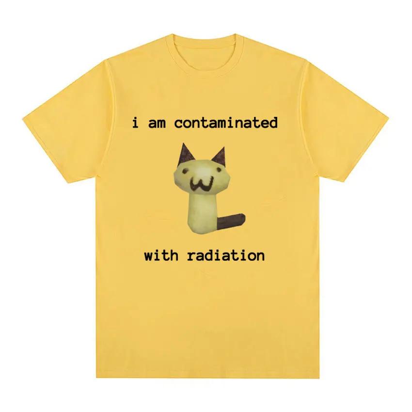 Ich bin verstrahlt Lustiges Katzen-T-Shirt Kurzarm Damen Vintage T-Shirt T-Shirts