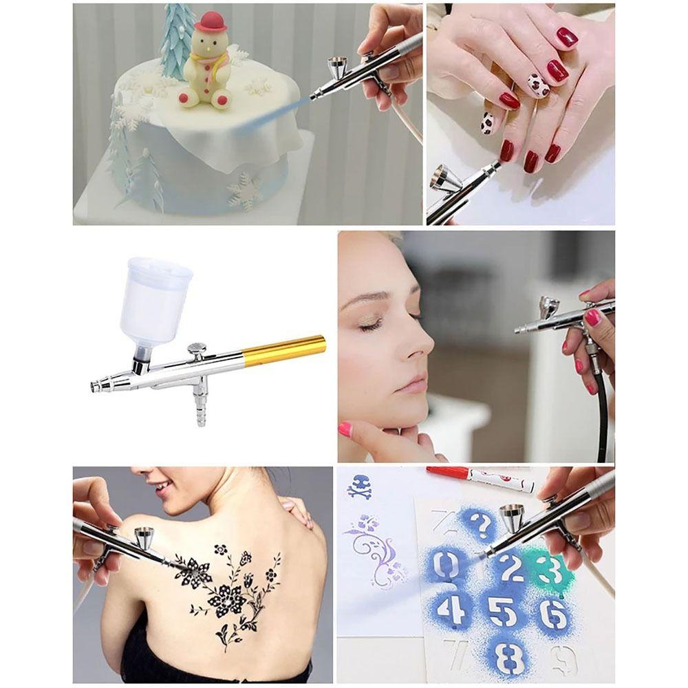 Dual Action Mini Airbrush 0.3mm Feed Spray Torch  For Body Painting Model Painting Nail Tool