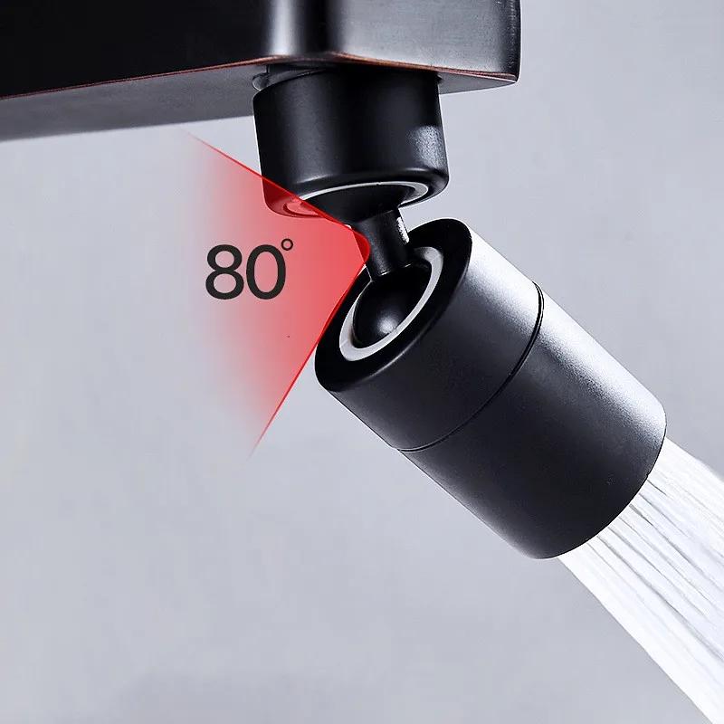 Brass New 2 Mode Washbasin Faucet Nozzle 360° Rotary Splashback Faucet Aerator Kitchen Sink Pressurized Faucet Aerator Bubbler