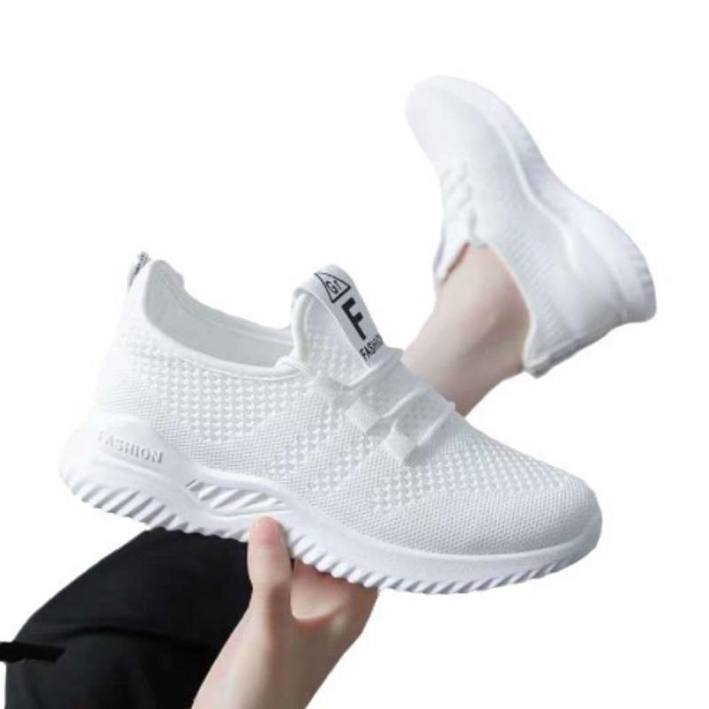 Autumn and summer flying weaving new casual fashion running shoes flying weaving breathable women's shoes soft sole trendy running shoes