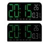 Large Display Digital Wall Clock Green LED Alarm Clock Large Digital Alarm Clock  For Home