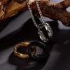 Pánský retro prsten na prst náhrdelník titanová ocel klíční řetízek unisex choker každodenní nošení náhrdelník doplňky