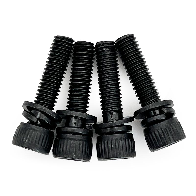 Garden Power Tools Hardware Fasteners 4 Pieces M5*20mm Hexagon Socket Bolt with Spring Pad and Flat Pad