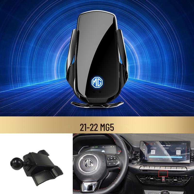 Compatible MG Car Wireless Fast Charging Phone Holder for MG3, MG6, ZS, EZS, HS, ONE Models.