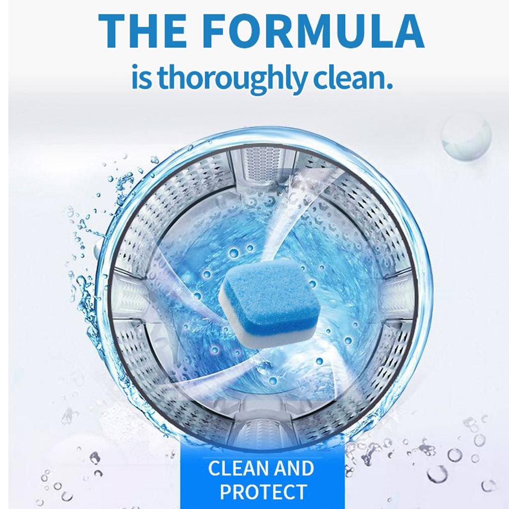 Washing Machine Cleaner Tablets 24 Count Effervescent Cleaning Tablets for Deep Cleaning and Maintenance of All Washing Machines
