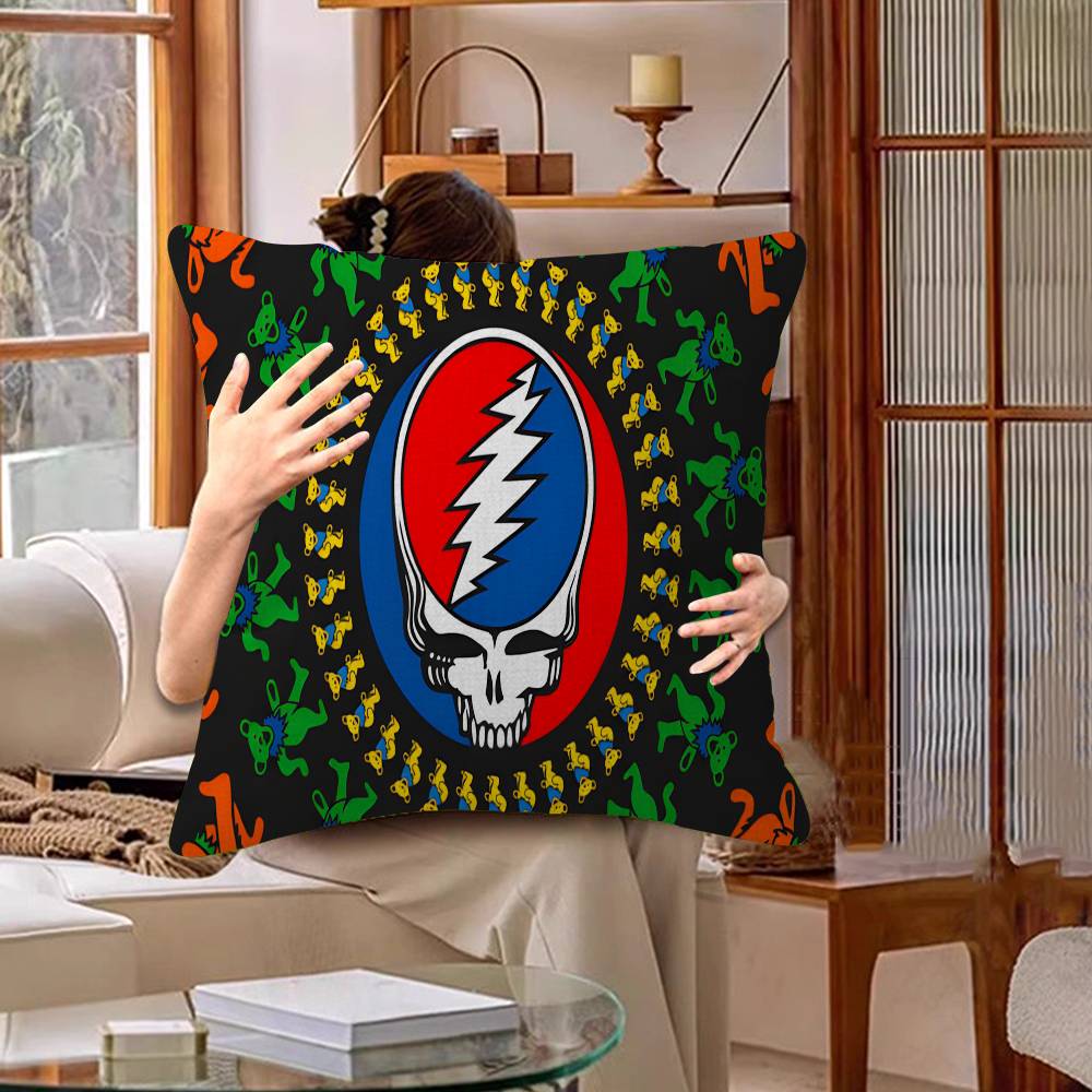 Rock Band G-Grateful-Dead Music Pillow Anime Pillow Sofa Bed Head Pillow Cover Cushion Cover 45X45 Cm Fashion