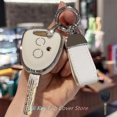 Housse de porte-clés avec porte-clés lanière pour TOYOTA Grand New Avanza Daihatsu Xenia PERODUA Alza Myvi Axia Perodua 2 boutons