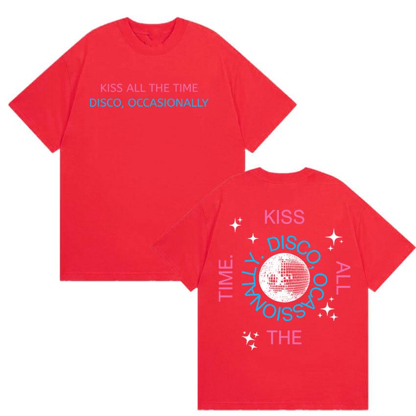 Harry Styles Kiss All The Time Disco Occasionally 2026 T Shirt Unisex Women Fashion Harajuku High Quality Cotton Tshirt Streetwear