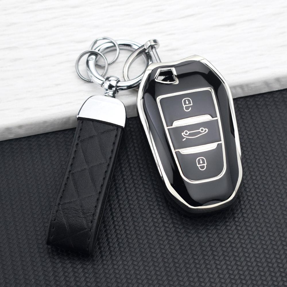 Tpu Key Case Shell For Peugeot 308 408 508 2008 3008 4008 5008 For Citroen C4 C4L C6 C3-Xr Picasso Ds3 Ds4 Ds5 Car Remote Cover