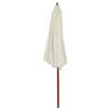 VidaXL Parasol Sand White Sunshade Garden Terrace Beach Umbrella Balcony 40437