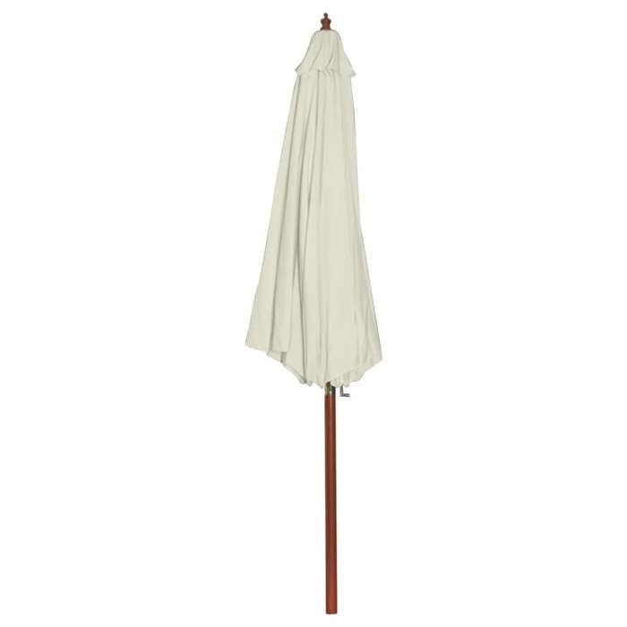 VidaXL Parasol Sand White Sunshade Garden Terrace Beach Umbrella Balcony 40437