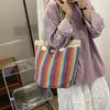 Fashion commuter shoulder straw bag women's new large-capacity tote bag seaside vacation beach bag
