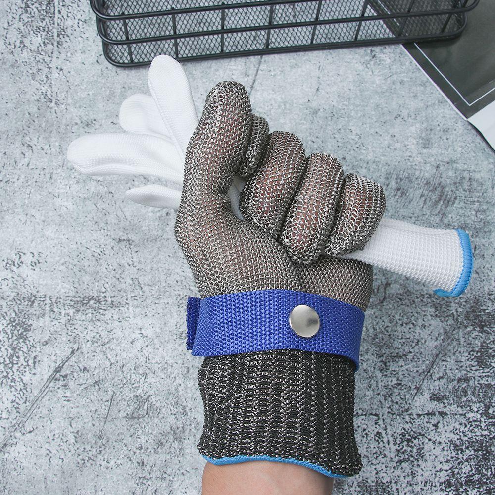 Mesh Butcher Mittens Hand Protection Work Stab Resistant Glove Safety Cut Proof Protection Gloves Stainless Steel Metal