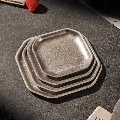 Schnee Sand Edelstahl Tabletts Snackschale Teller Koreanisches Geschirr Quadratisch Dessert Gebäck Snackteller Restaurant Küchenutensilien