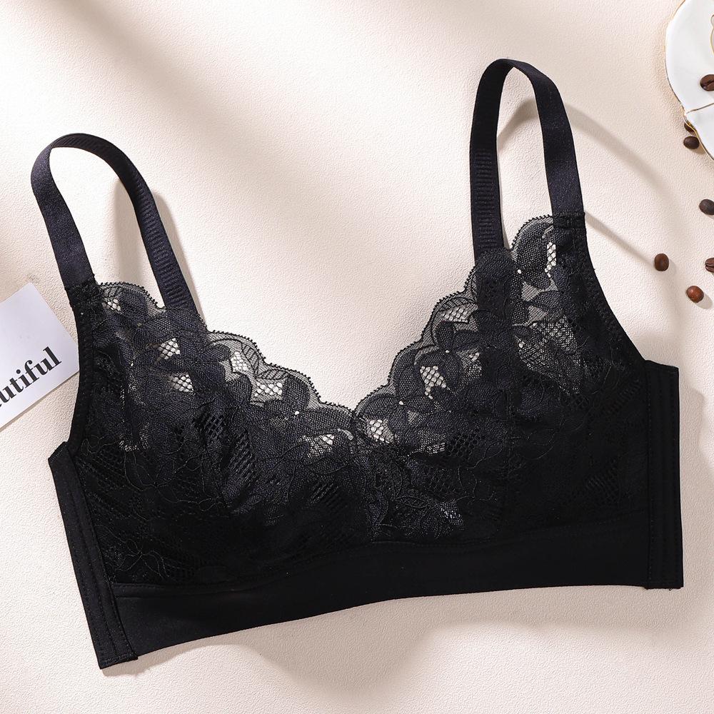 Damski Cienki Letni Oddychający Biustonosz - Bez Fiszbinów, Mały Biust, Ultracienka Miseczka z Uszkami Królika