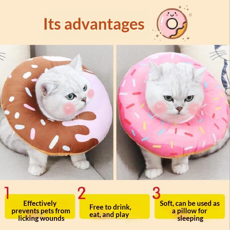 Adjustable Pet Elizabethan Collar Anti-Bite Anti-Lick E-Collar for Cats Wound Healing Surgery Recovery Medication Use