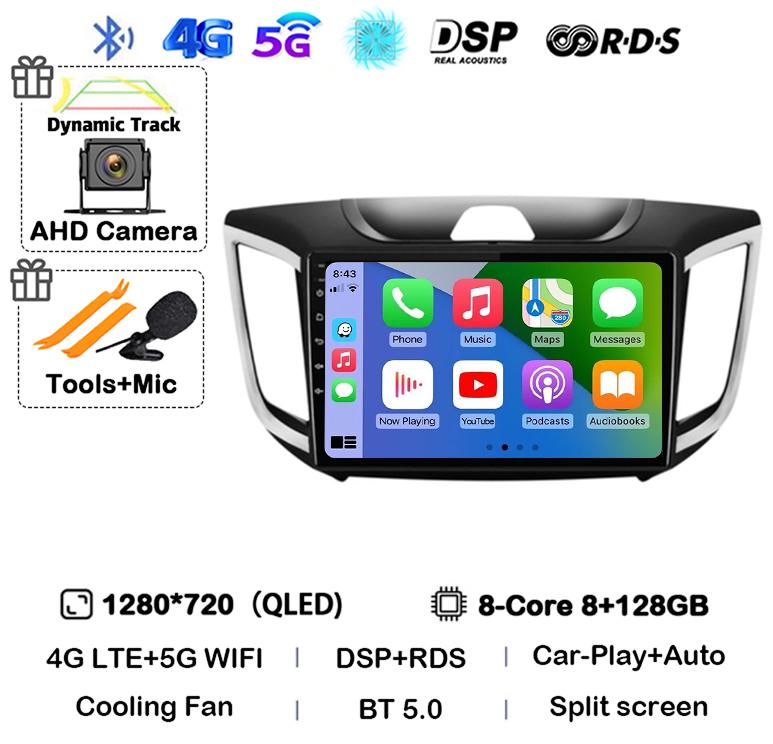 Android 14 Carplay Car Stereo Radio For Hyundai Creta Ix25 2015 2016 2017 2018 2019 2din Multimidia Video Player GPS Head Unit
