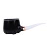 Pipe Aromatherapy Diffuser Humidifier Black Quiet Simulated Fire Essential Oil Diffuser with Smoke Rings Colorful LED