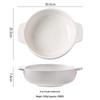 ZISIZ Ceramic Double-Handled Serving Bowl