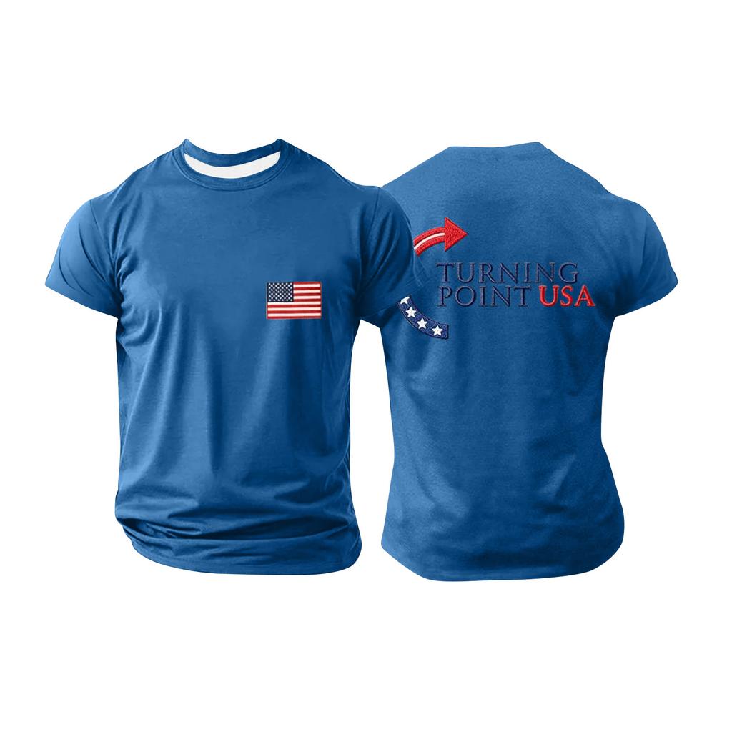 Pánské tištěné tričko s krátkým rukávem Pánský volný ležérní top s krátkým rukávem