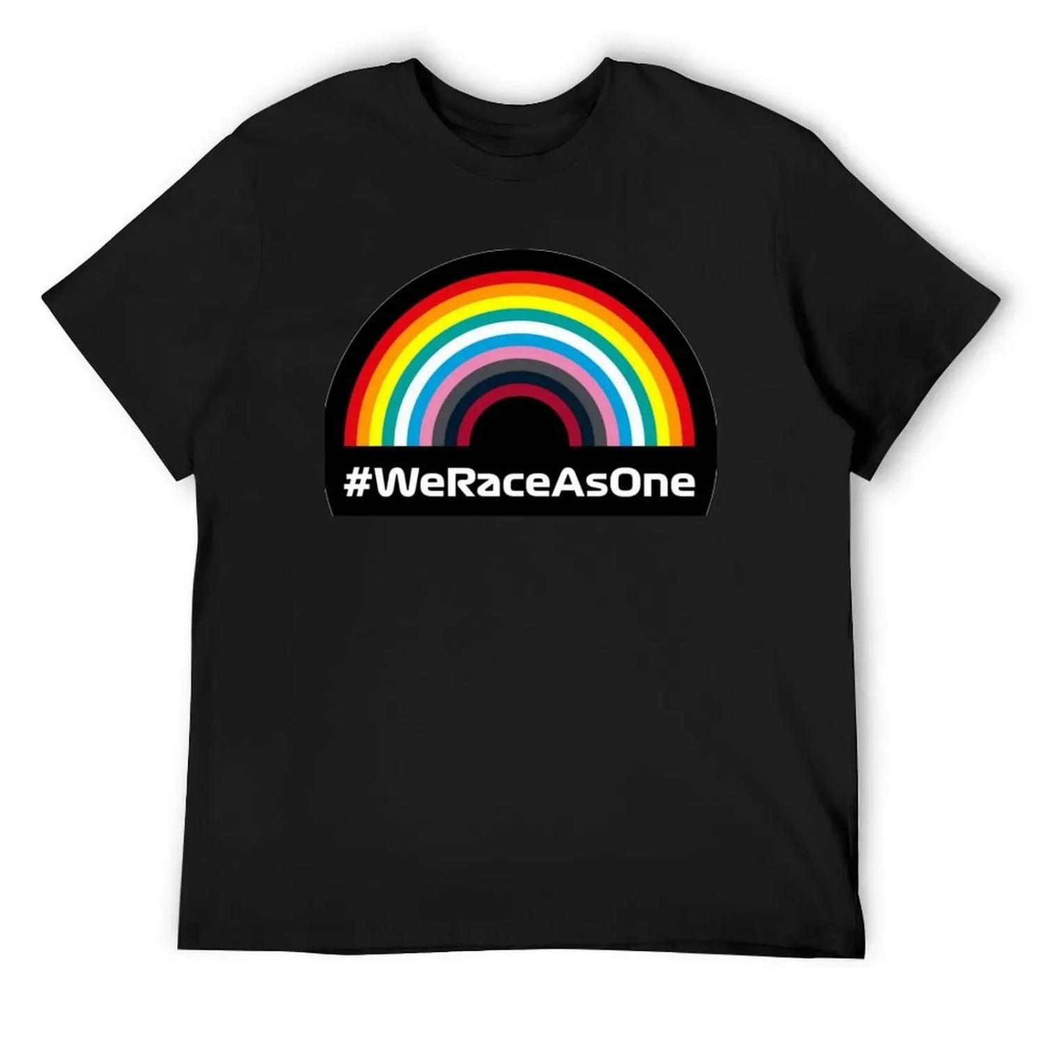 

We race as one Sticker T-Shirt anime shirt plus sizes tshirts personalised men clothing S
