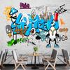 3d Graffiti Wallpaper Street Graffiti White Brick Wall Murals Living Room Bedroom Bar Restaurant Graffiti Wall Mural