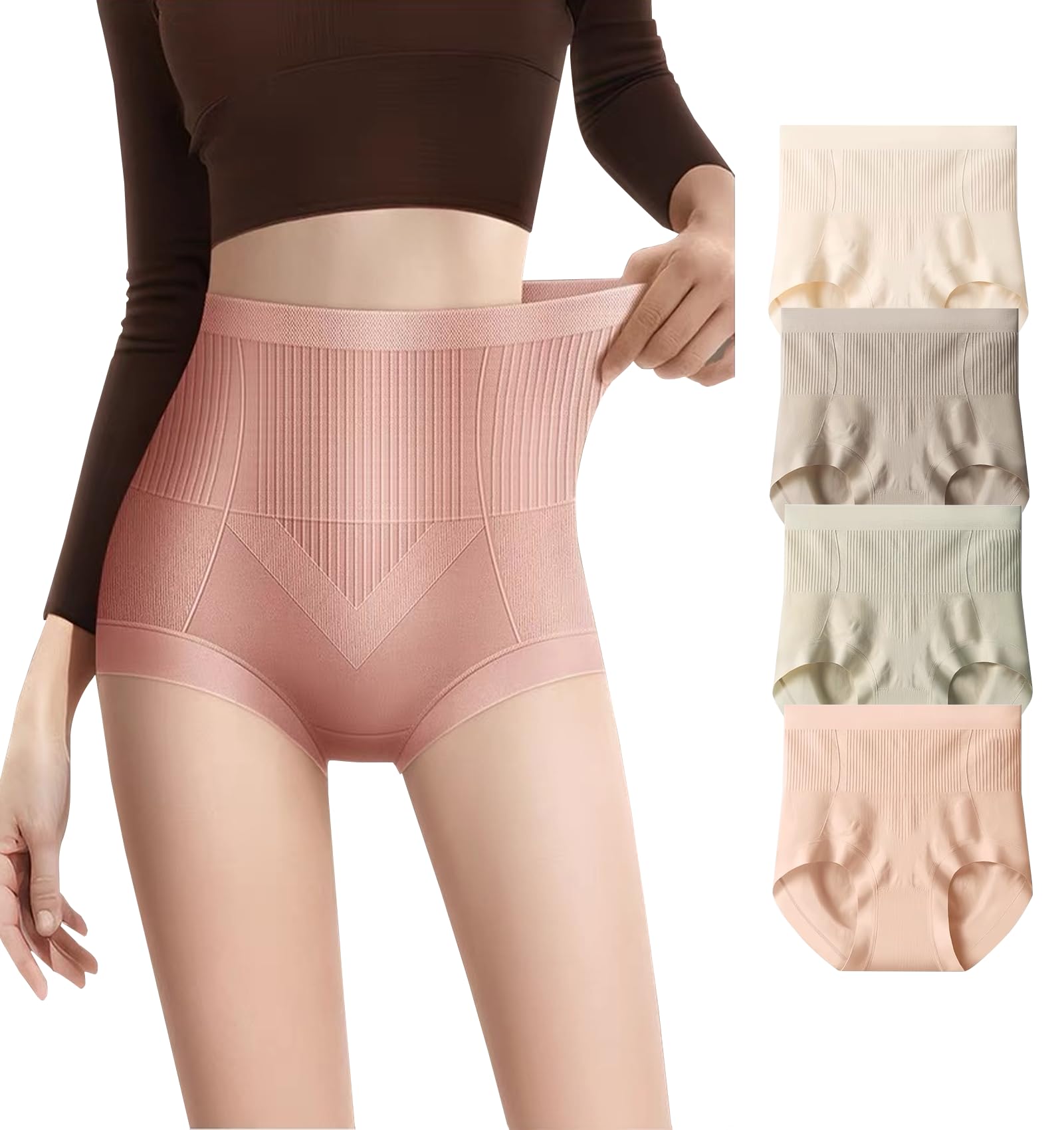 

SHUIII Girdle Cotton Stomach and Pelvic and Postpartum Tummy Pelvic Women s High-Waisted Panties, [3-in-1 Hip-Lifting, Support, Support] Pre-