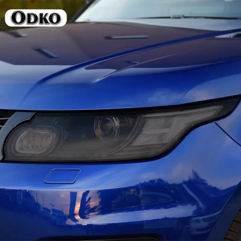 Pair Car Headlights Tint Black Protective Film Transparent TPU Stickers Cover For Range Rover Sport L494 2014- Accessories