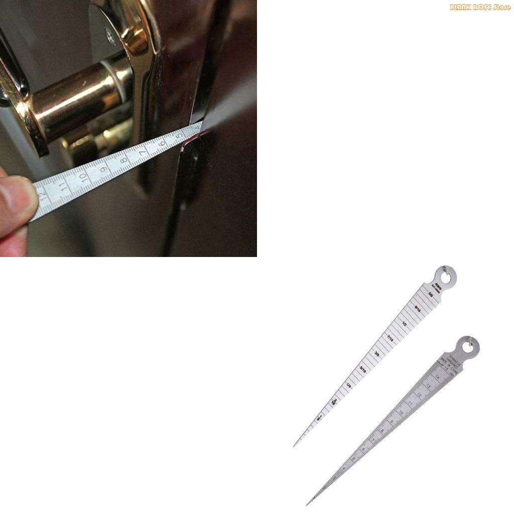 

K1AE 2 Pcs Taper Ruler Welding Taper Feeler Gauge Depth Ruler Hole Inspection for Measurement Tool 1-15mm 1-15cm China Mainland