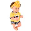 Reborn Infant Doll 18 Inch Lovely Lifelike Newborn Baby Doll with Hair Band Children Toy Gift