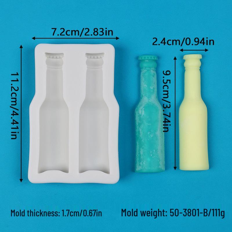 DIY Fondant Silicone Mold for Red Wine and Coke Bottle Cake Decoration