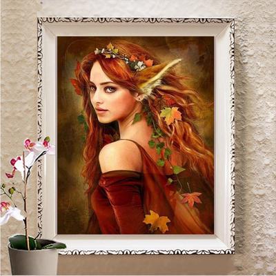 Broderie cu Diamant Fata Rotunda Complet Pictura cu Diamant Portret Femeie Broderie Punct Cruce
