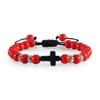 Prayer Men Women Bracelet Hematite Cross Rosary Natural Stone Beads Jesus Onyx Meditation Bracelets Bangles Jewelry Gift Pulsera