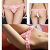 Women Sexy Panties Bowknot Beads Lace Low Waist Pearls Underpants Thongs Briefs