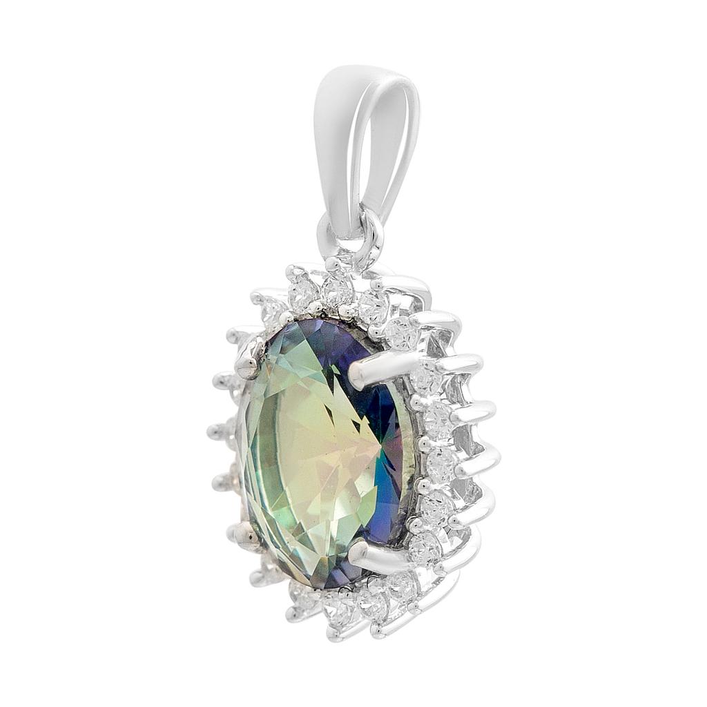 Серебряная подвеска с мистик топазом 2.113ct (2203889)