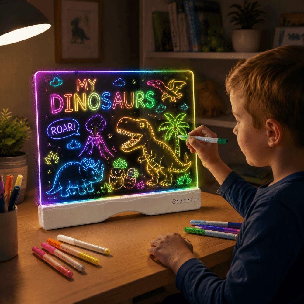 Acrylic Panel Rechargeable Acrylic Message Board Colorful Glow Drawing Board Handwriting
