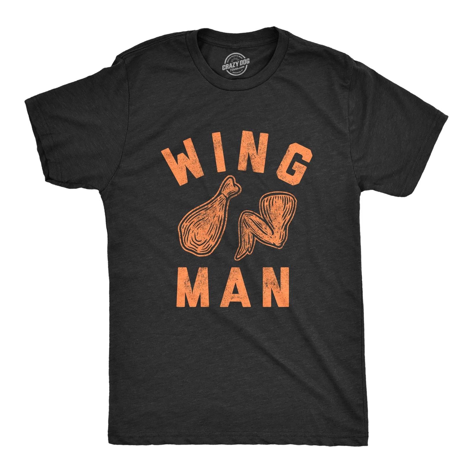 Mens Wing Man T Shirt Funny Buffalo Chicken Wings Sarcastic Novelty Tee XXXXL
