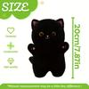 Soft Plush Cat Stuffed Animals - Cute Siamese-like Kitty with Expressive Eyes, Fluffy Ears - Beige/Gray/White/Black Colors - Safe Plush Toy for Kids,